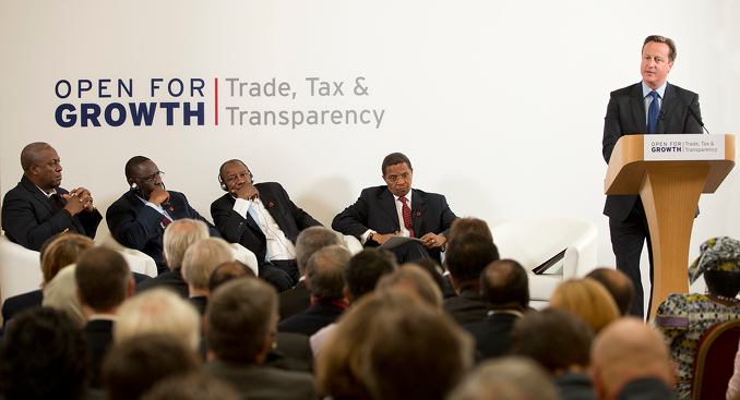 African leaders with ex-British PM