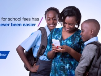 A poster of Stanbic Bank Uganda's FlexiPay platform, a digital option for paying school fees