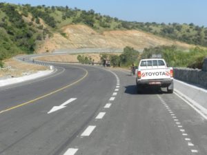 A highway in Southwestern Uganda