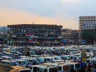 Taxi park in Kampala