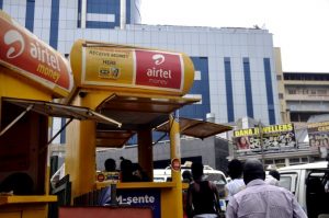 A mobile money kiosk in downtown Kampala. Credit: Edgar Batte/Uganda Business News