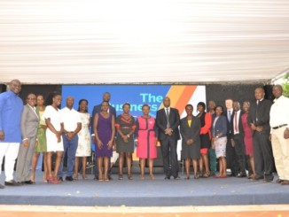 A group photo at an event