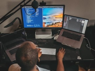 A man using a computer