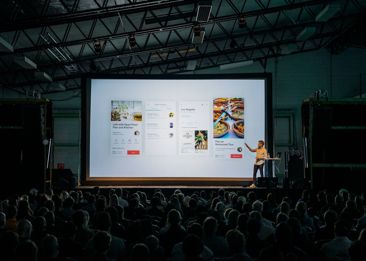 Presenter at a conference