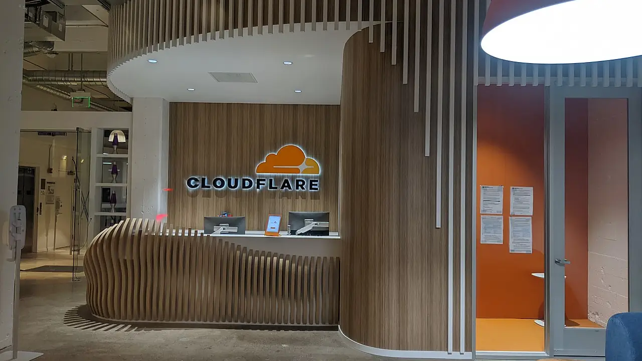 Cloudflare office entrance area