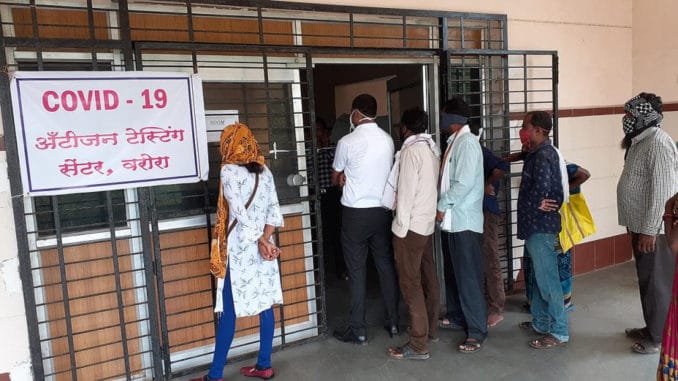 Covid-19 testing centre in India