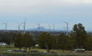 Wind turbines at a wind farm in Cape Town, South Africa