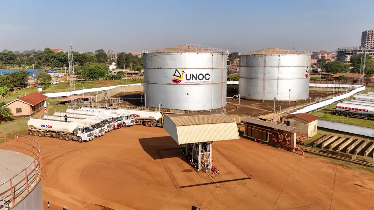 Overhead shot of the Jinja Storage Terminal in Jinja Town