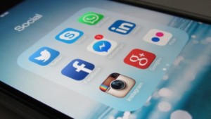 Social media networks in one group on an iPhone